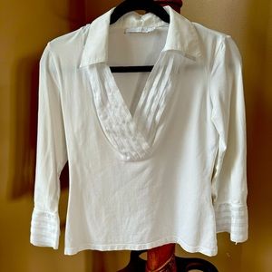 Anna Fontaine Paris White blouse sz 40 (M)